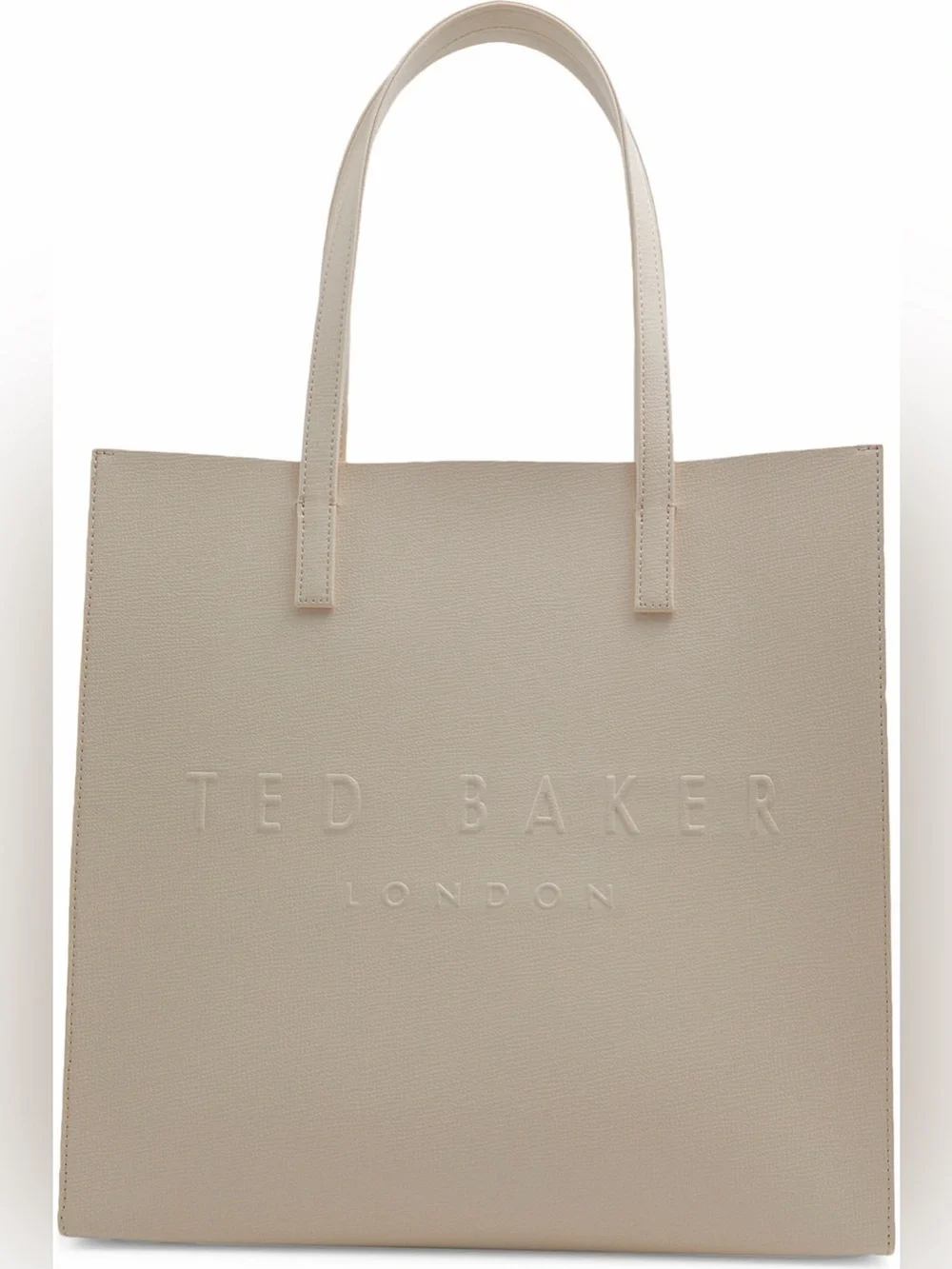 Ted Baker London Cream Embossed Logo Tote